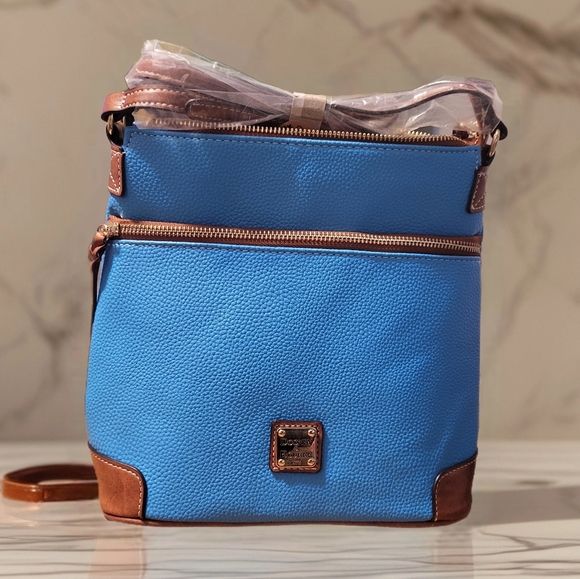 Handbags - DOONEY AND BURKE BLUE AND Brown Crossbody Bag. Excellent Condition. Like New.